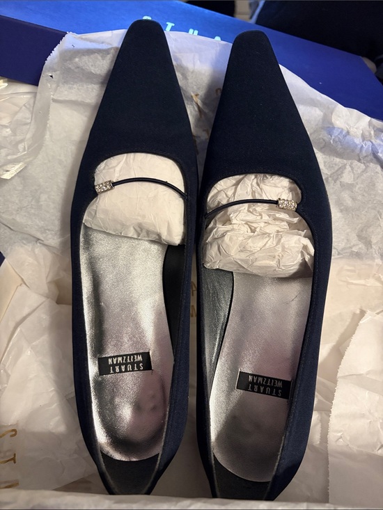 Stuart Weitzman Shoes - Vintage Stuart Weitzman DAWSON NAVY
PEAU DU SOIE 5 1/2